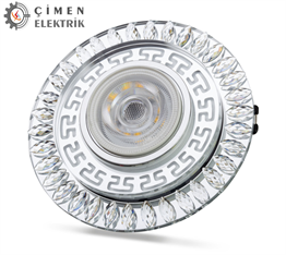 NOAS YL65 1757 FLORA Led Çerçeveli 4000K Yuvarlak Kristal Cam Spot KasaDekoratif Cam SpotlarNOASYL65-1757-29414