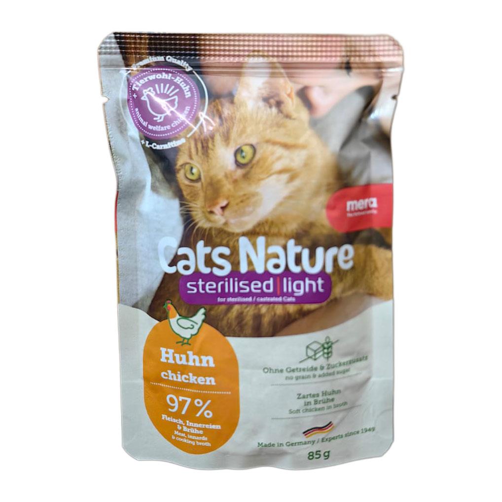  Mera Cats Nature Pouch Tahılsız Tavuklu Kısırlaştırılmış Kedi Konservesi 85 gr