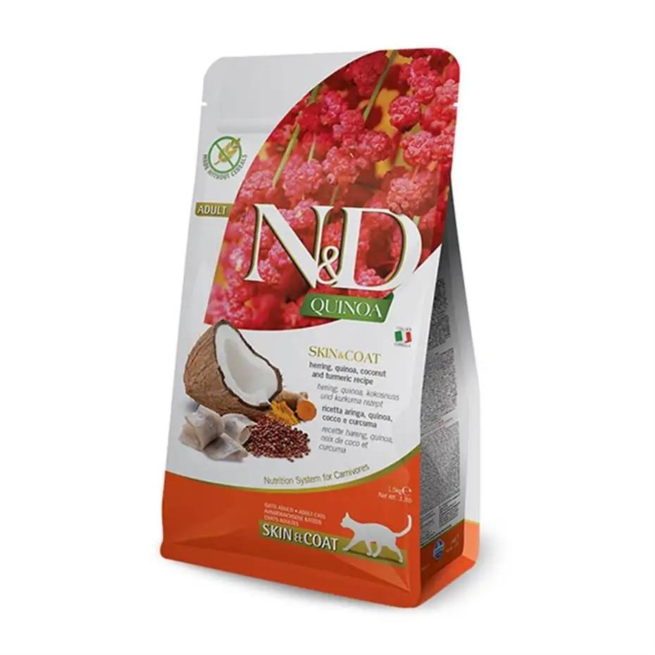  ND Quinoa Skin & Coat Ringa Balıklı Yetişkin Kedi Maması 1,5 Kg