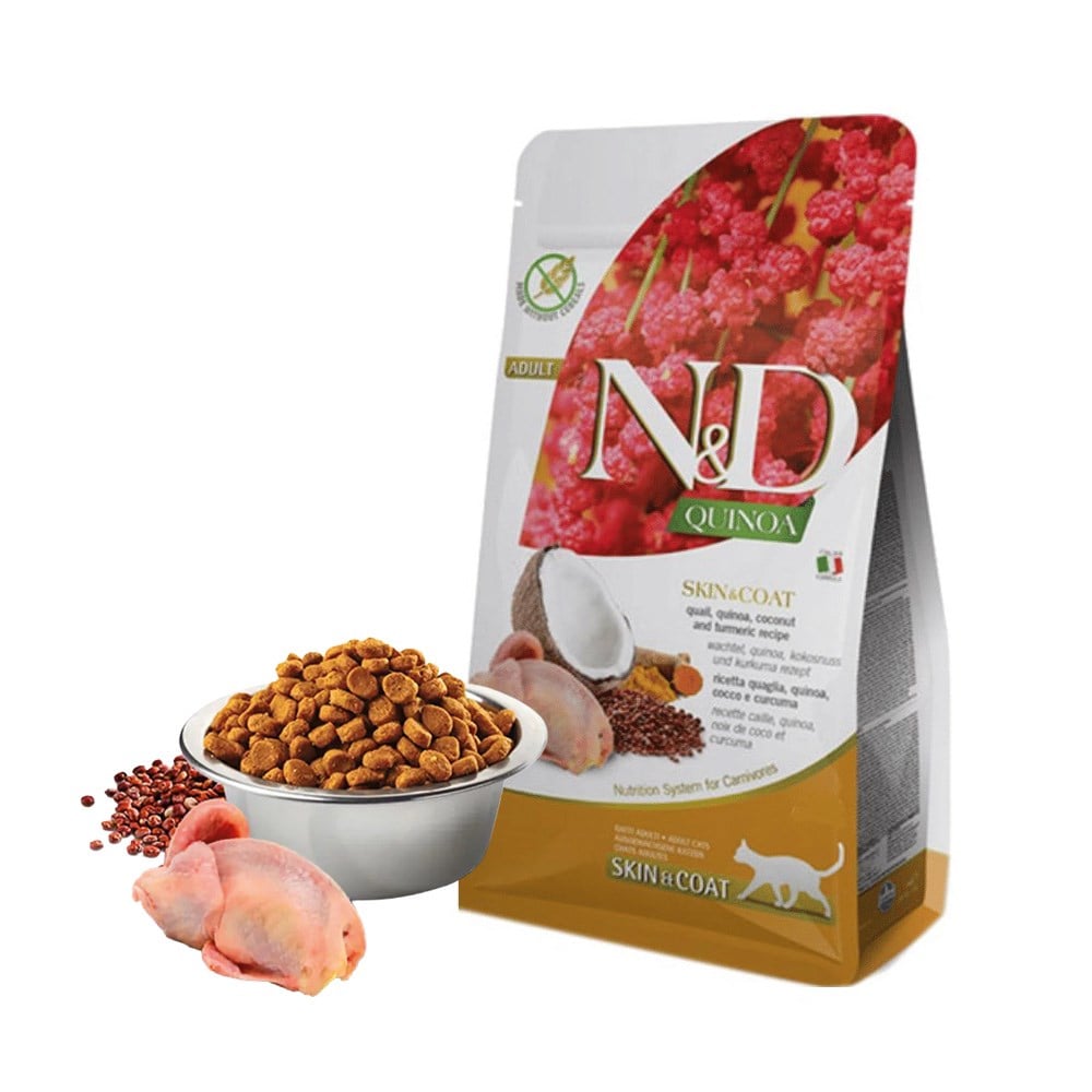  ND Quinoa Skin&Coat Hindistan Cevizli Ve Bıldırcın Etli Yetişkin Kedi Maması 5 Kg