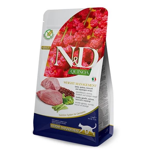  ND Quinoa Weight Management Kilo Kontrollü Kinoalı Ve Kuzulu Kedi Maması 1,5 Kg