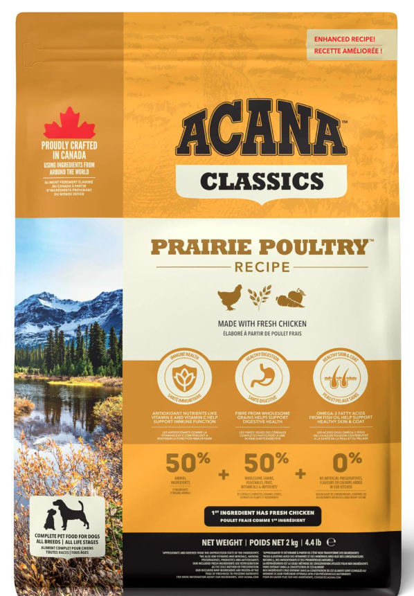 Acana Classics Prairie Poultry Tavuklu ve Hindili Köpek Maması 2 kg