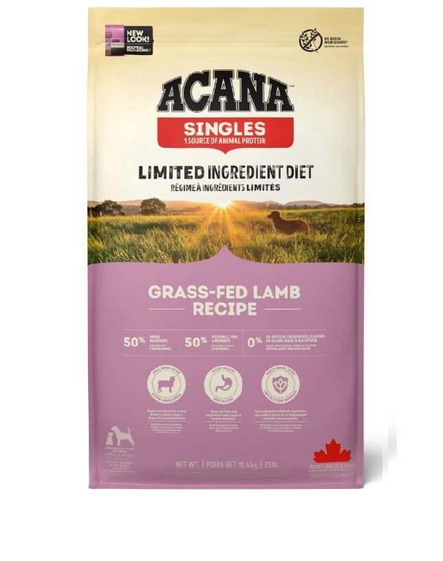Acana Grass-Fed Lamb Kuzu Etli Ve Elmalı Yetişkin Köpek Maması 11,4 Kg