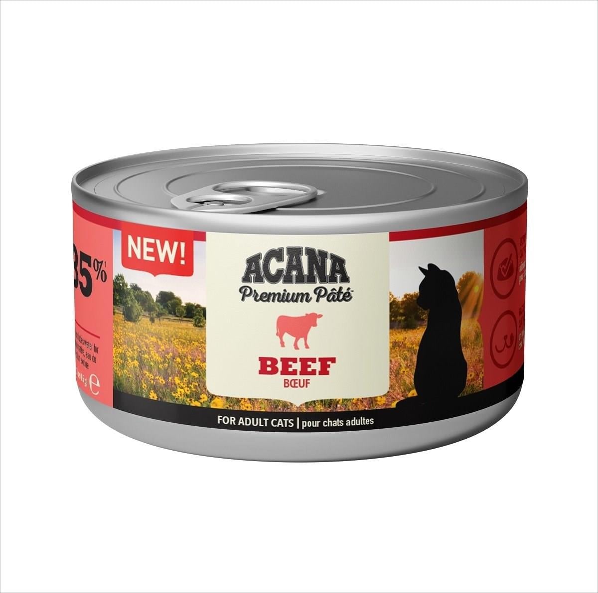 Acana Premium Pate Sığır Etli Kedi Konservesi  85 gr x 6 adet