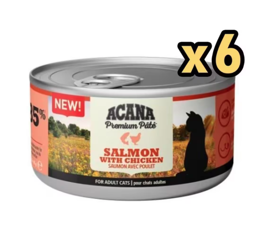 Acana Premium Pate Somon Balıklı ve Tavuklu Kedi Konservesi  85 gr  (6 adet)