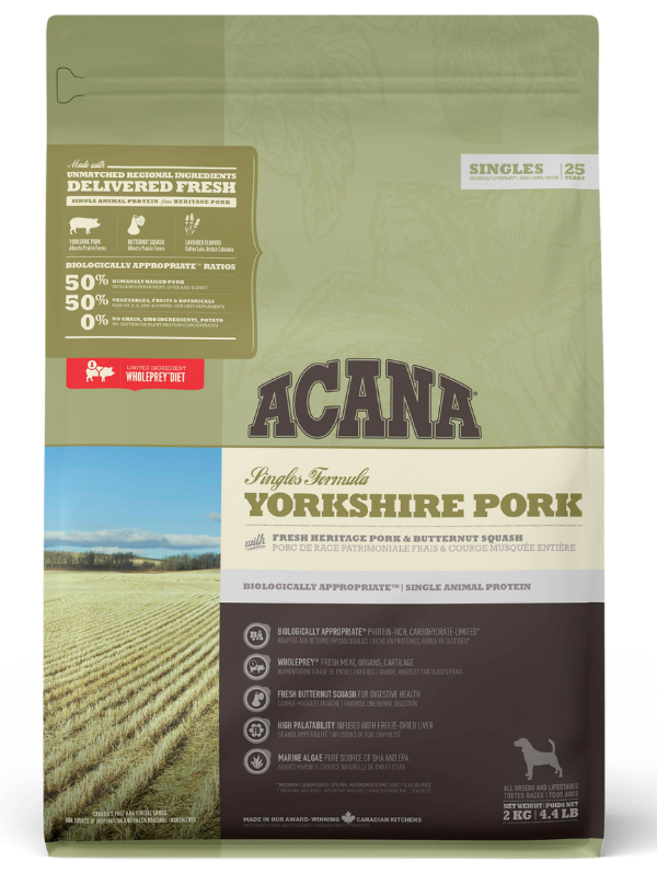 Acana Yorkshire Pork Domuz Etli ve Balkabaklı Köpek Maması 2 Kg