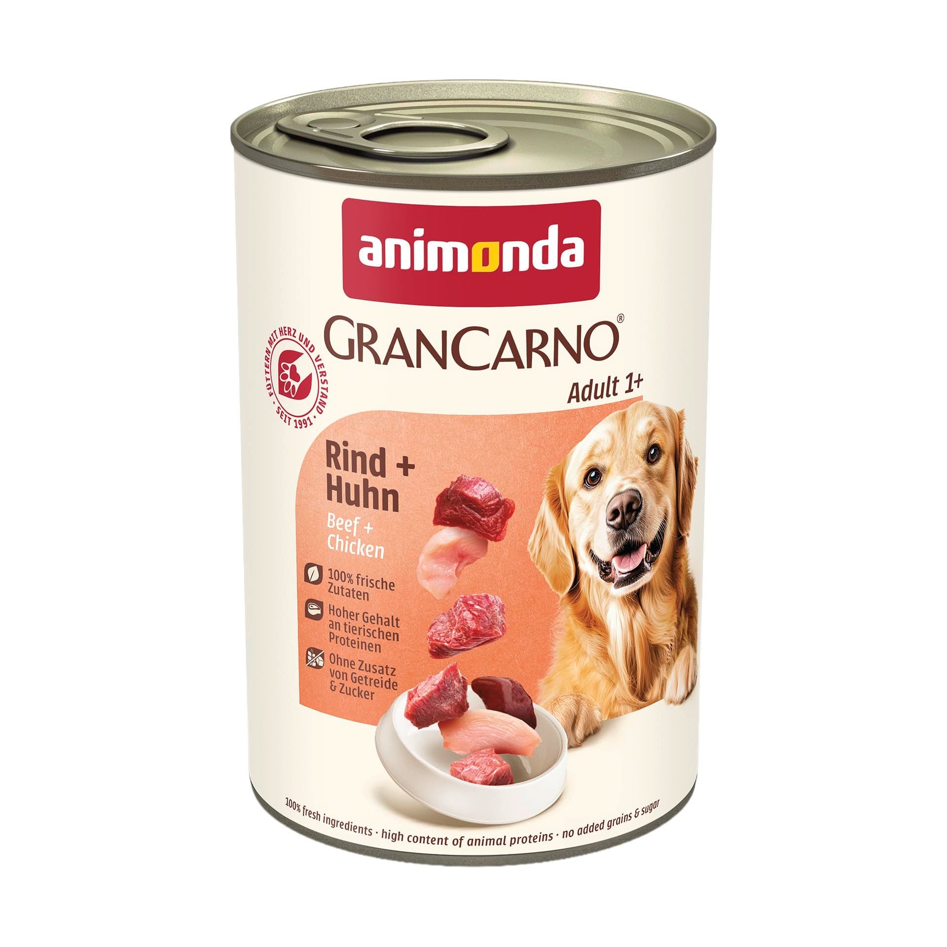Animonda Gran Carno Sığır Etli Ve Tavuklu Yetişkin Köpek Konservesi  400 Gr