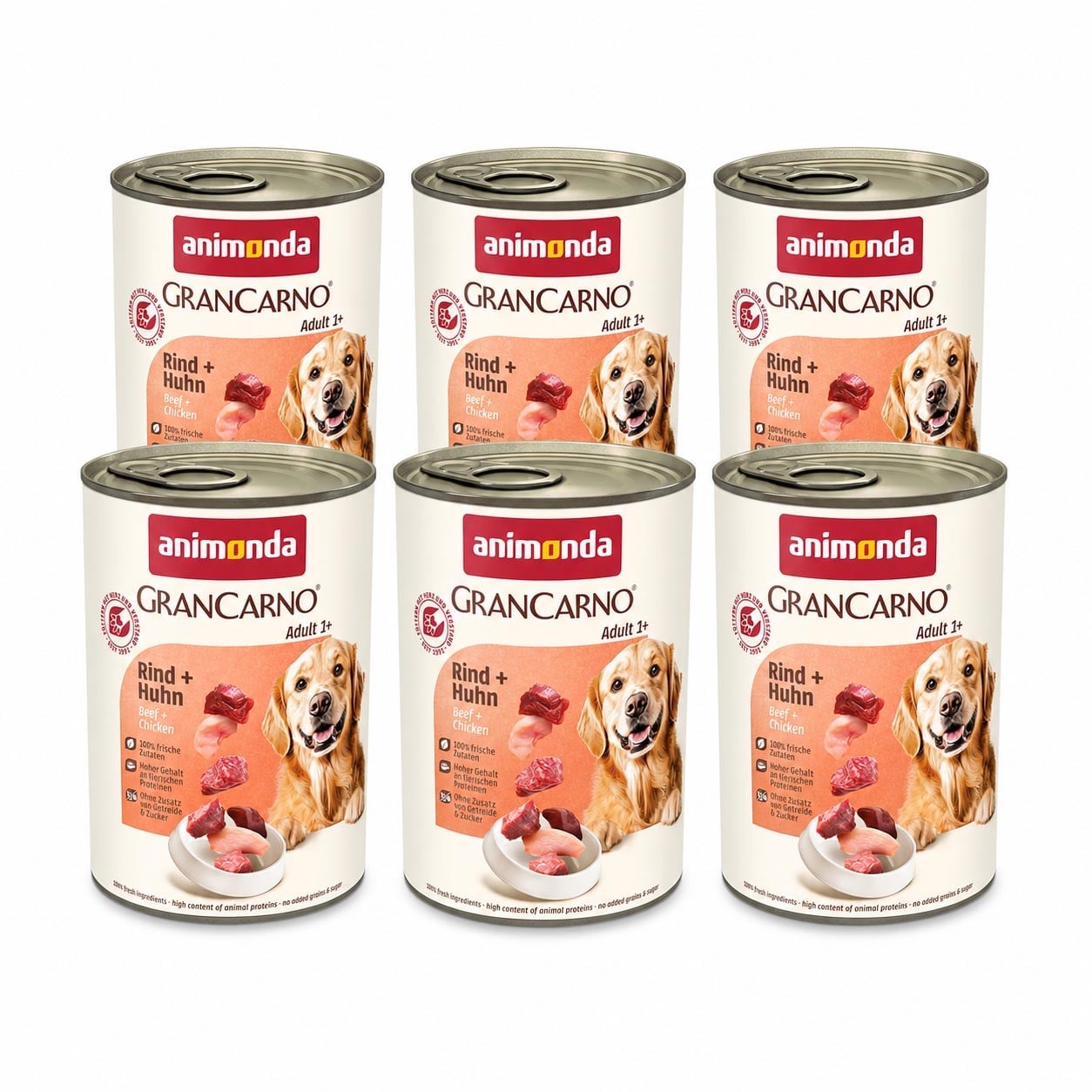 Animonda Gran Carno Sığır Etli Ve Tavuklu Yetişkin Köpek Konservesi 400 Gr x 6 Adet
