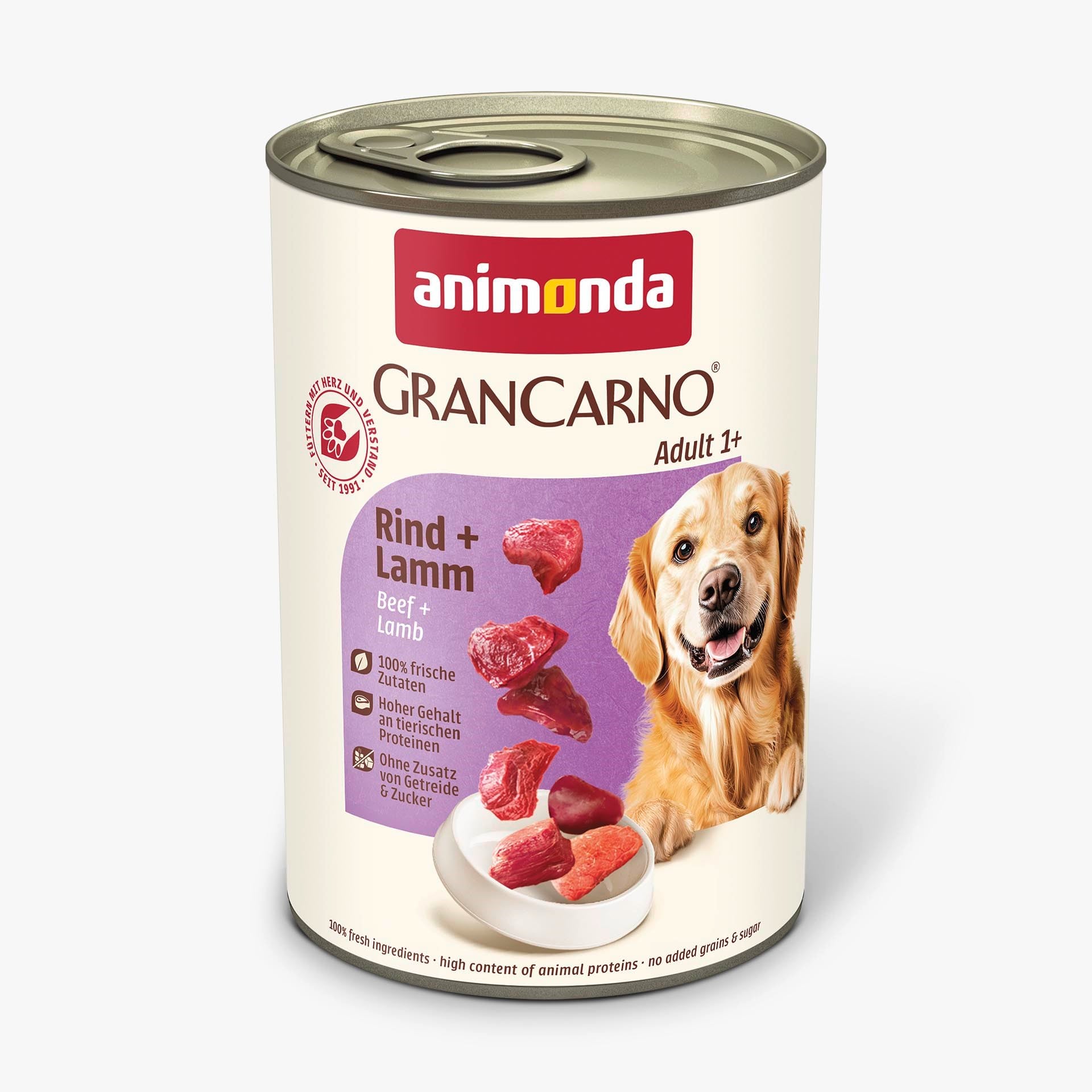 Animonda Gran Carno Sığır ve Kuzu Etli Yetişkin Köpek Konservesi  400 Gr