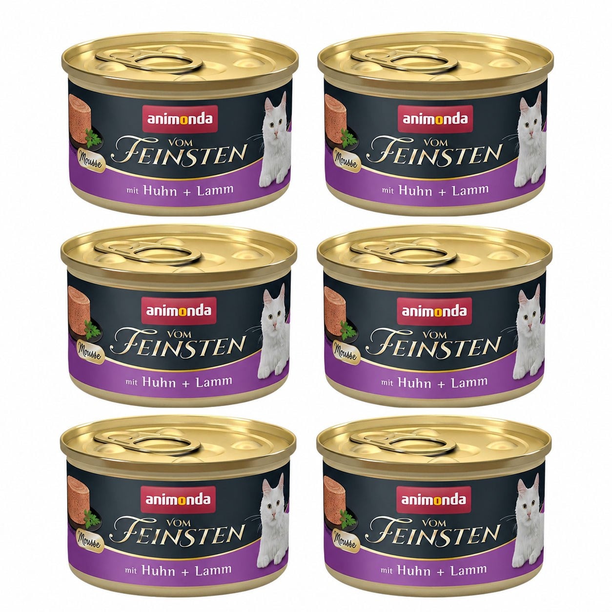 Animonda Vom Feinsten Tavuklu ve Kuzulu Yetişkin Kedi Konservesi 85 gr (6 Adet)