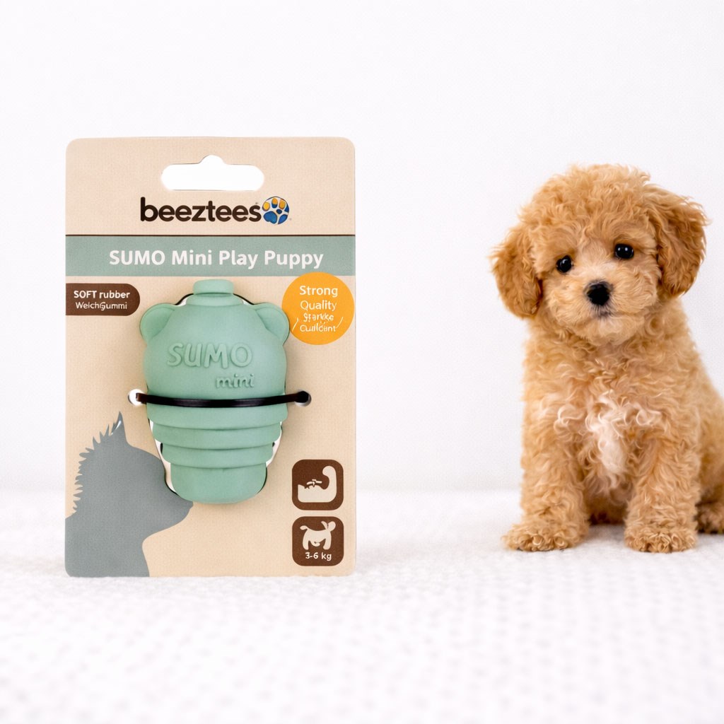 Beeztees Sumo Kauçuk Ödüllü Yavru Köpek Oyuncağı XS (Turkuaz)