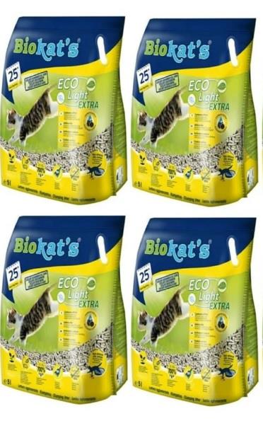 Biokat's Eco Light Extra Aktif Karbonlu Pelet Kedi Kumu 5 LT x 4 Adet