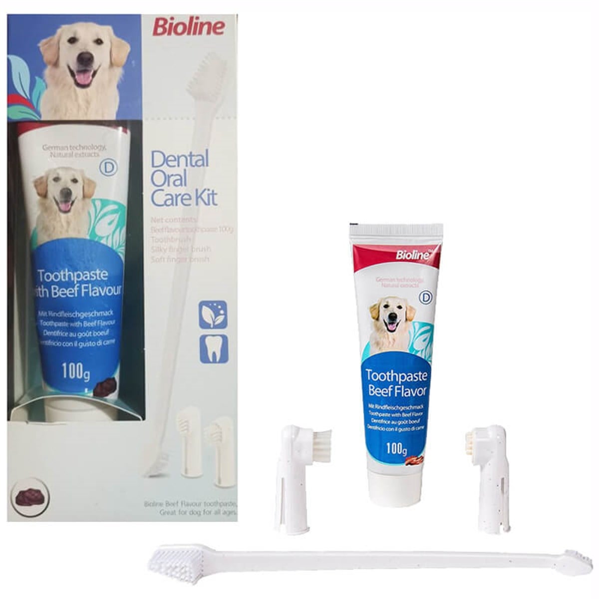 Bioline Köpek Diş Macunu Ve Diş Bakım Seti 100 gr