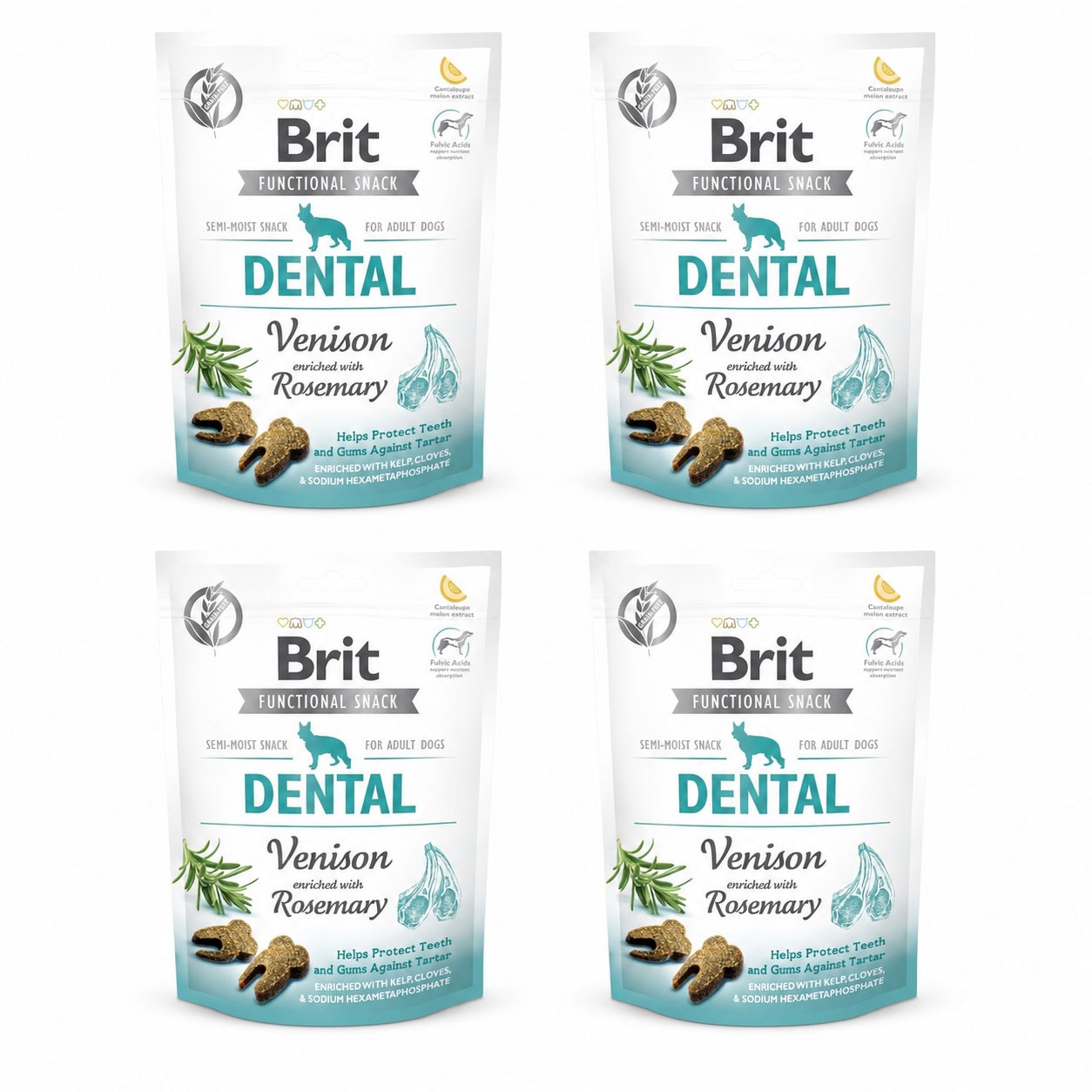 Brit Care Dental Biberiye Ve Geyikli Diş Sağlığını Destekleyen Tahılsız Köpek Ödülü 150 g (4 Adet)