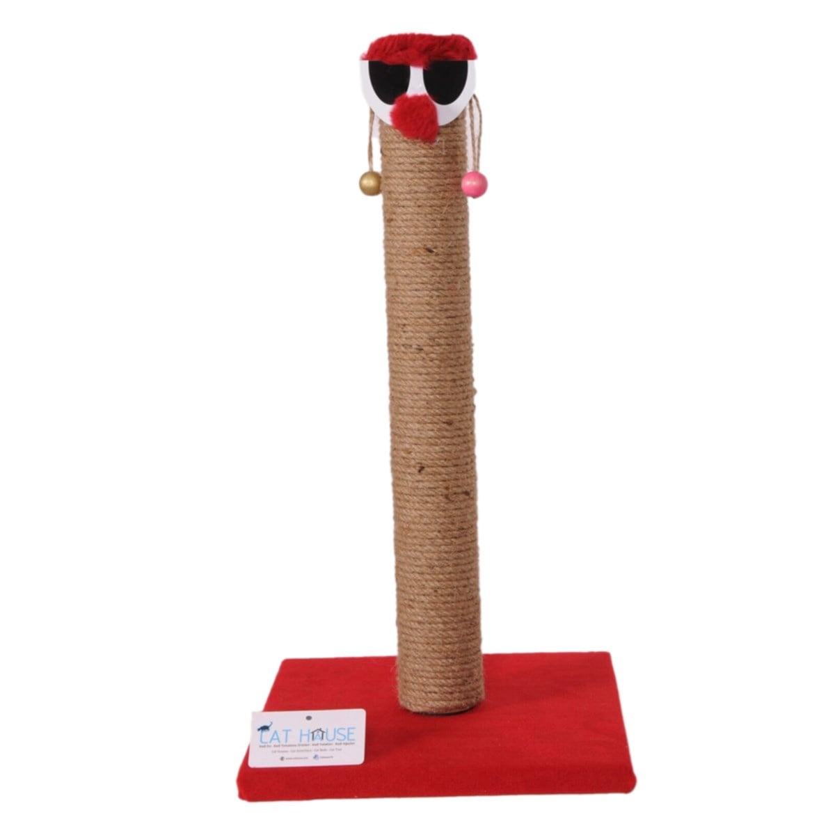 Cat House Palyaço Kedi Tırmalama Tahtası  54 cm Kırmızı