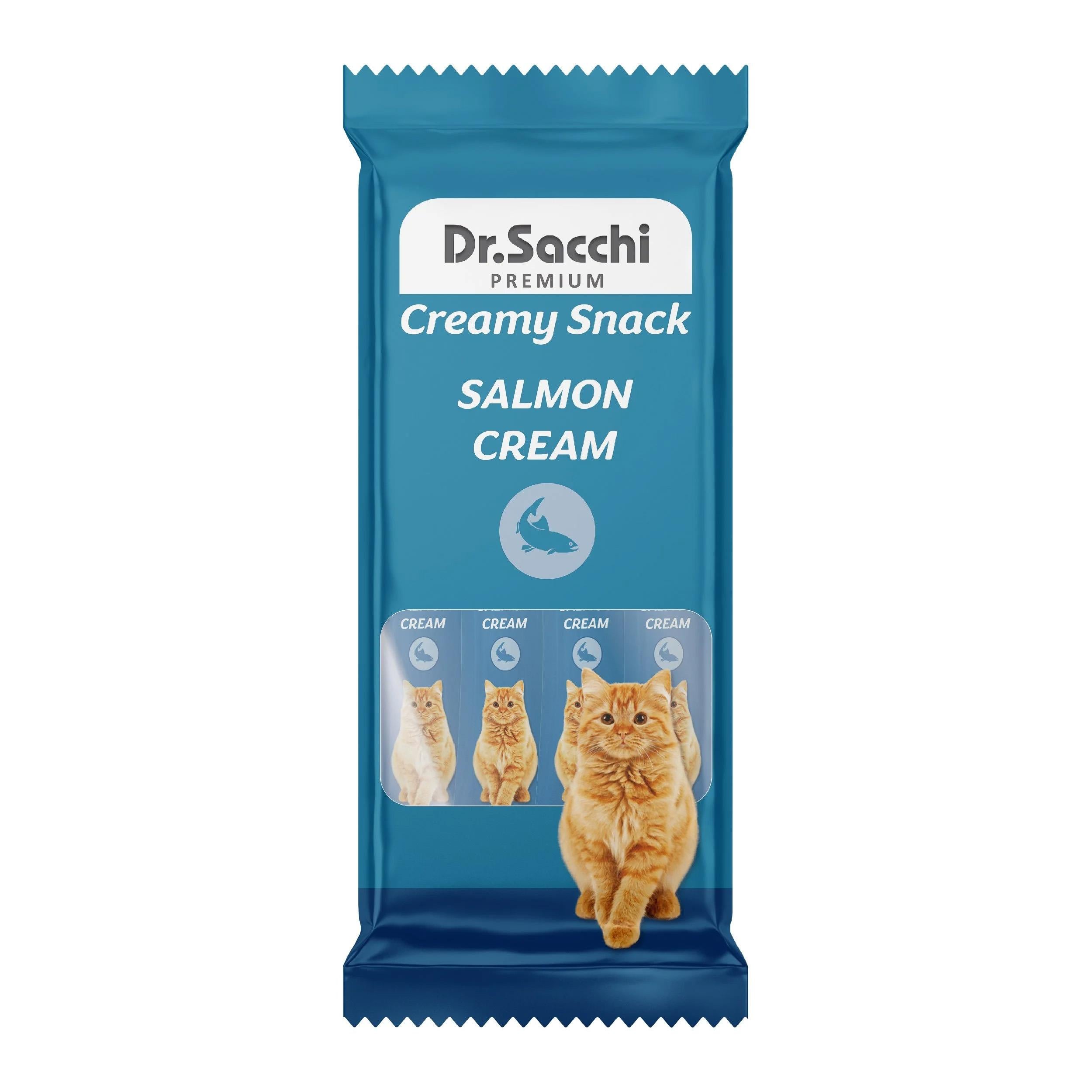 Dr Sacchi Creamy Snack Somonlu Krema Kedi Ödülü 4 Adet