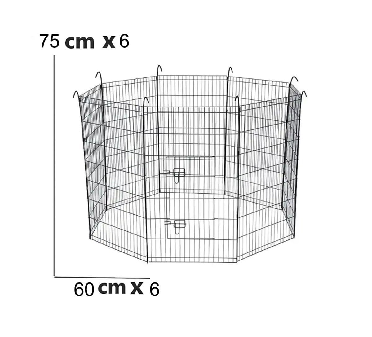 Keypet Köpek Çiti Siyah 75x60 Cm (6 Panel)
