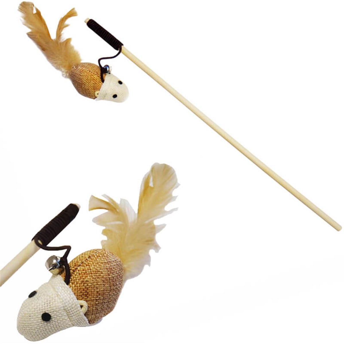 Eastland Keten Olta Kedi Oyuncağı Fareli 40 cm
