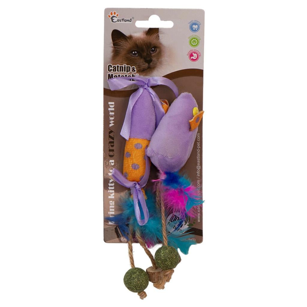 Eastland Matatapi Ve Catnipli Peluş Fare İle Şekeri Kedi Oyuncağı (2'li Set)