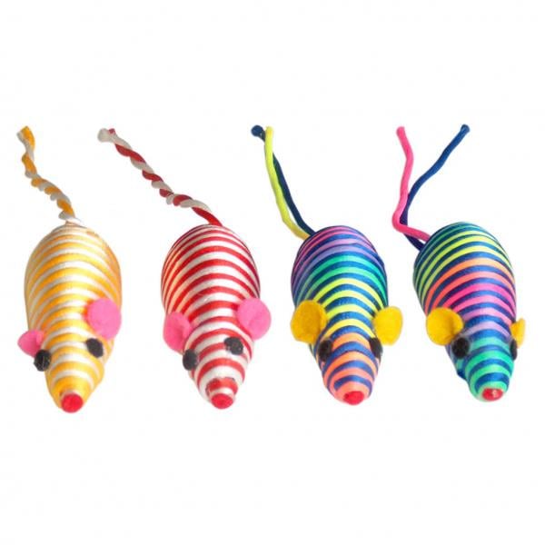 Eastland Renkli Fare Kedi Oyuncağı 8 cm (4 Adet)