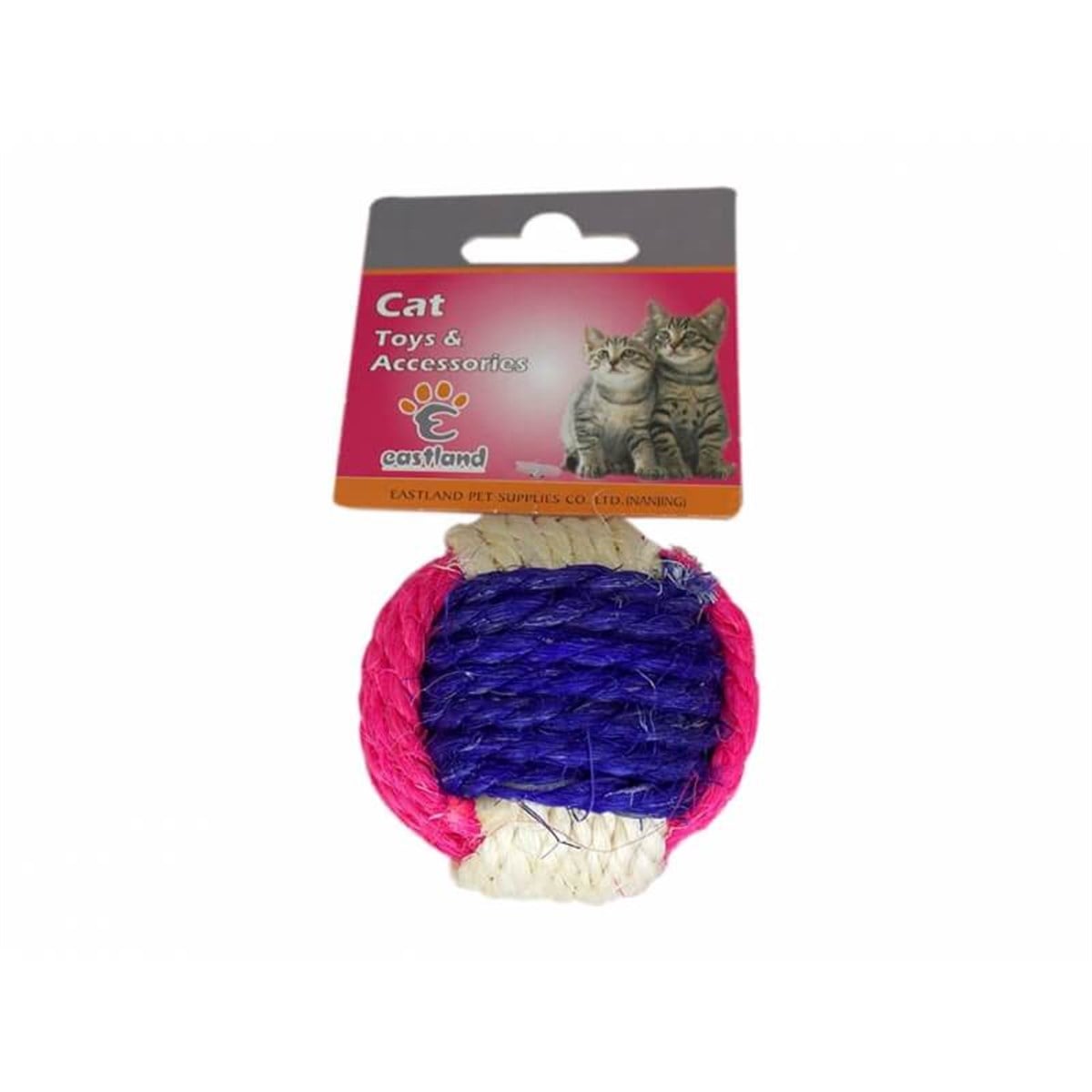 Eastland Sisal Top Sesli Kedi Oyuncağı  6.5 cm