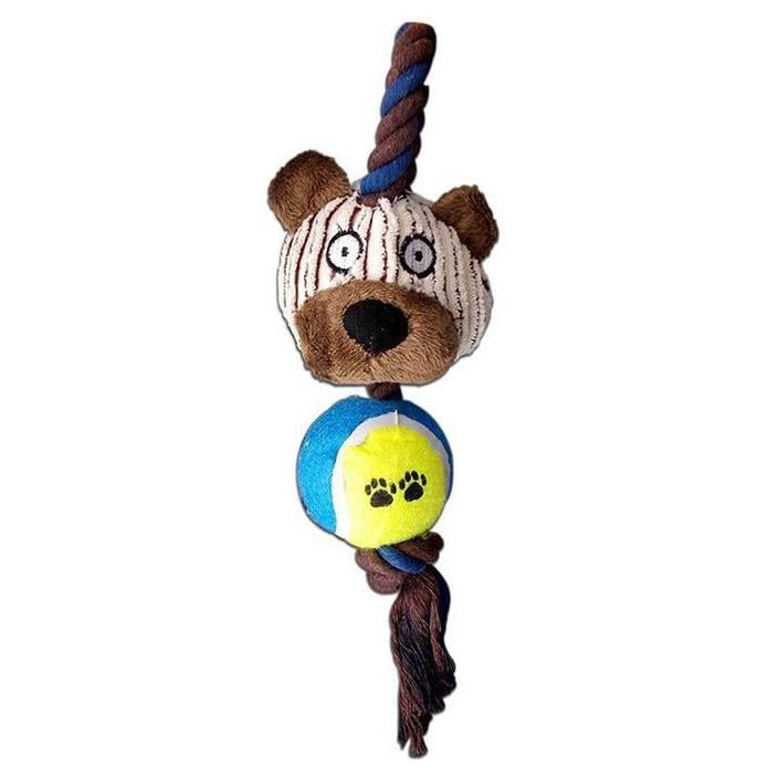 Eastland Tenis Toplu  Diş İpli  Ayı Köpek Oyuncağı 27 cm