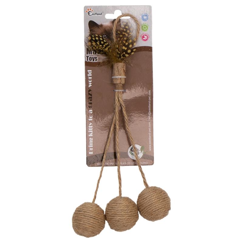 Eastland Tüylü Ve Sesli Top Kedi Oyuncağı 6 cm