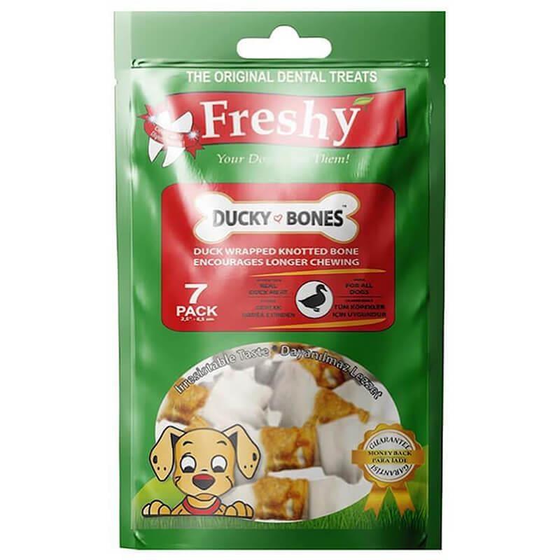 Freshy Dental Chews Ördek Eti Sarılı Düğüm Kemik Köpek Ödülü 100 g