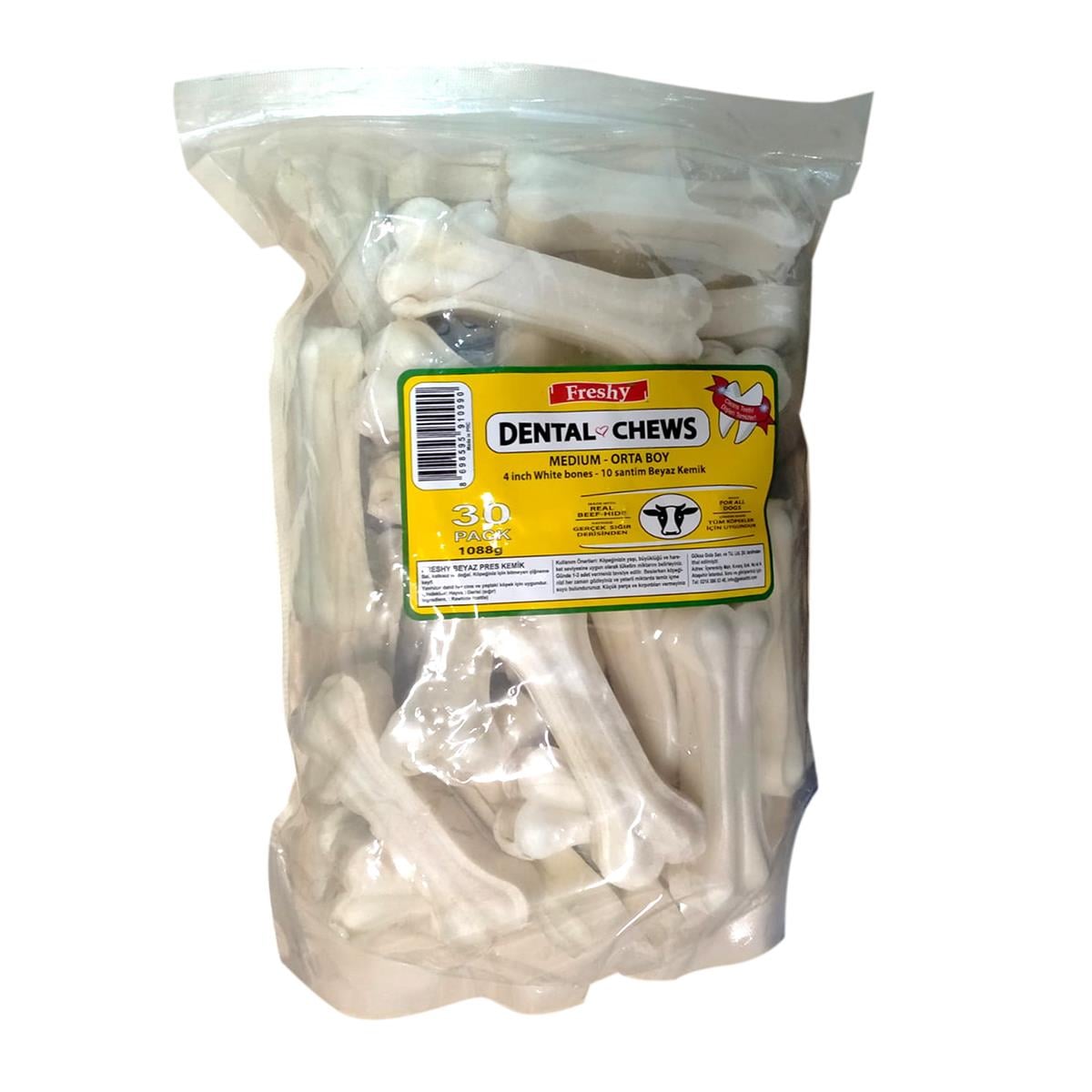 Freshy Dental Chews Sütlü Kemik Köpek Ödülü  30 Adet (Medium Boy)