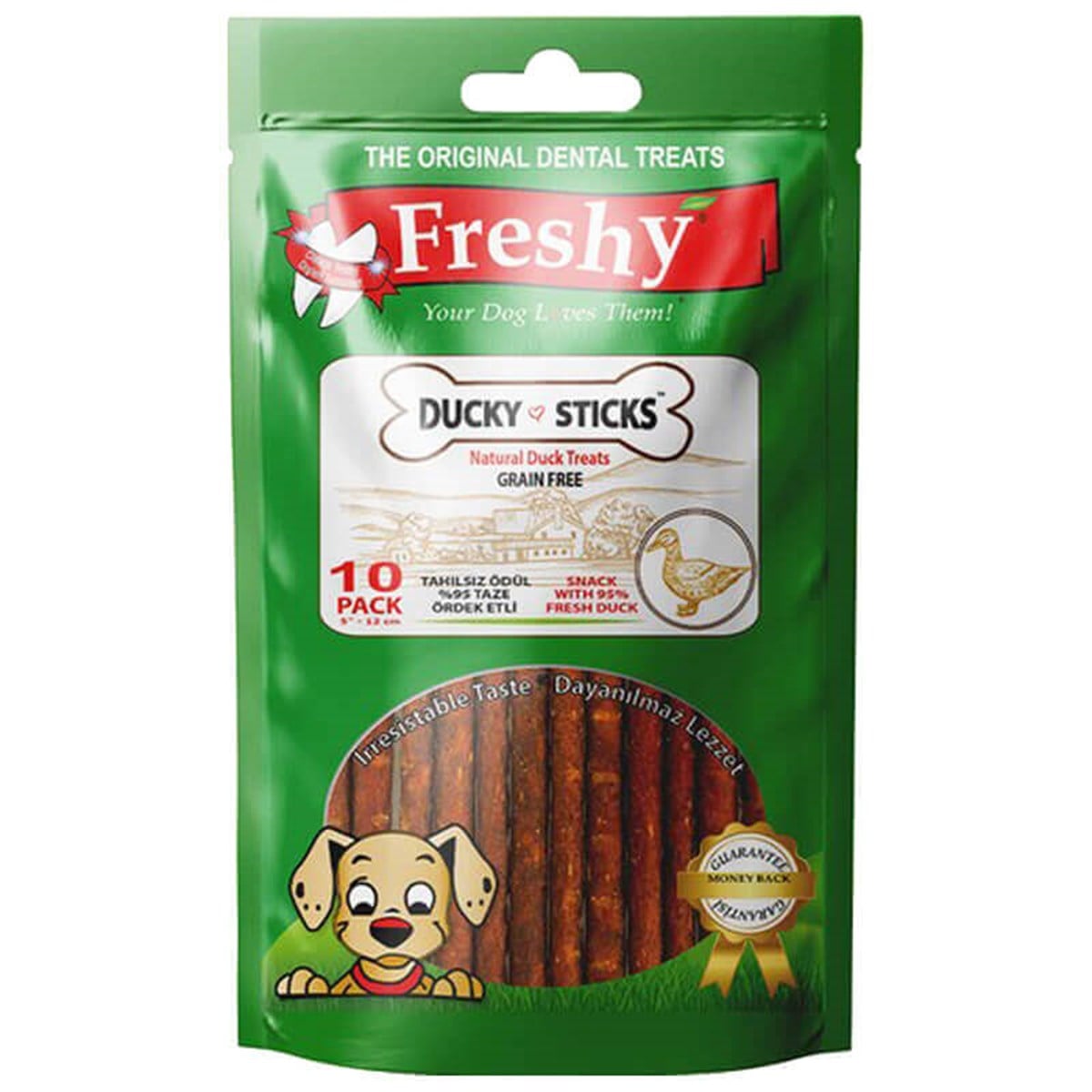 Freshy Ducky Sticks Tahılsız Ördekli Çubuk Köpek Ödülü  10 Adet