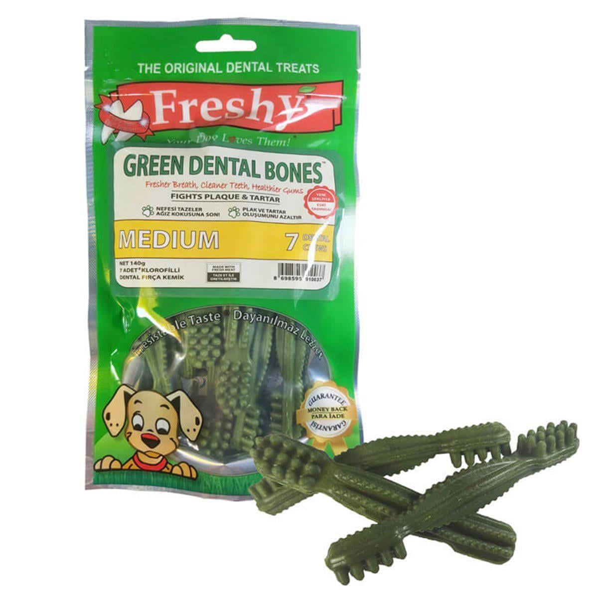 Freshy Green Dental Bones Klorofilli Köpek Kemiği  7 Adet