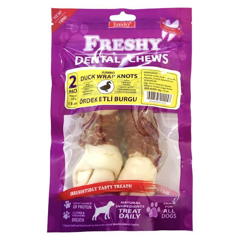 Freshy Green Dental Bones Ördek Etli Burgu Köpek Kemiği 60 g