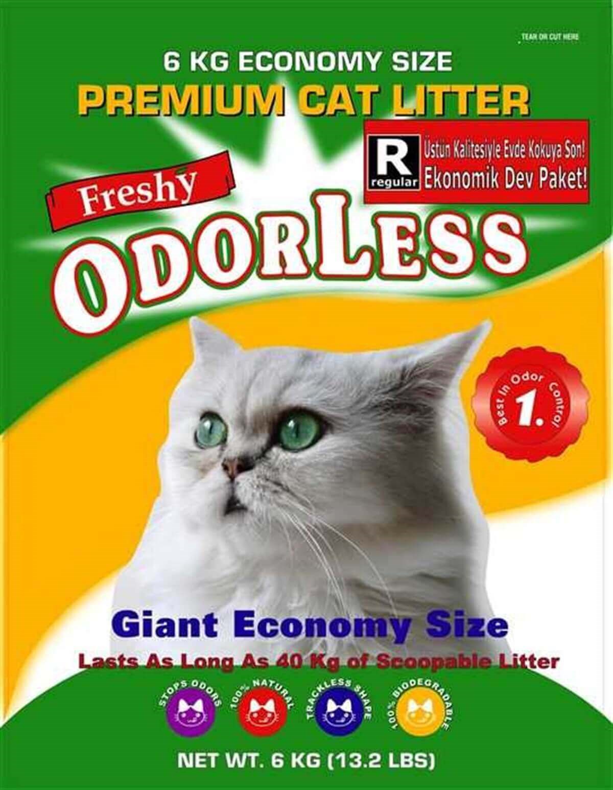Freshy Odorless Regular Emici Kristal Kedi Kumu  6 Kg