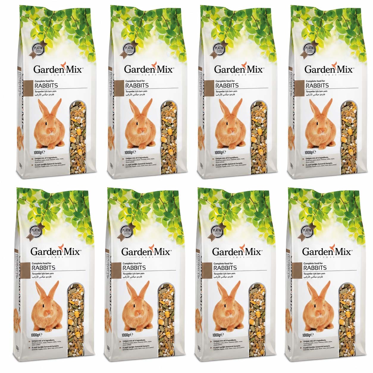 Garden Mix Platin Tavşan Yemi 1 kg (8 Adet)