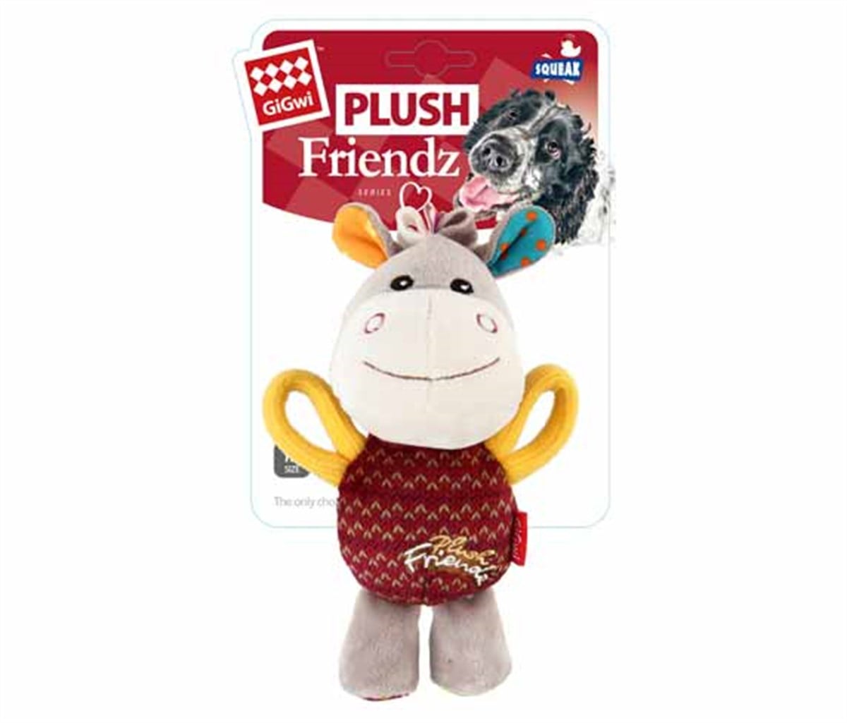 Gigwi Sesli Peluş Eşek Köpek Oyuncağı Medium 18 cm
