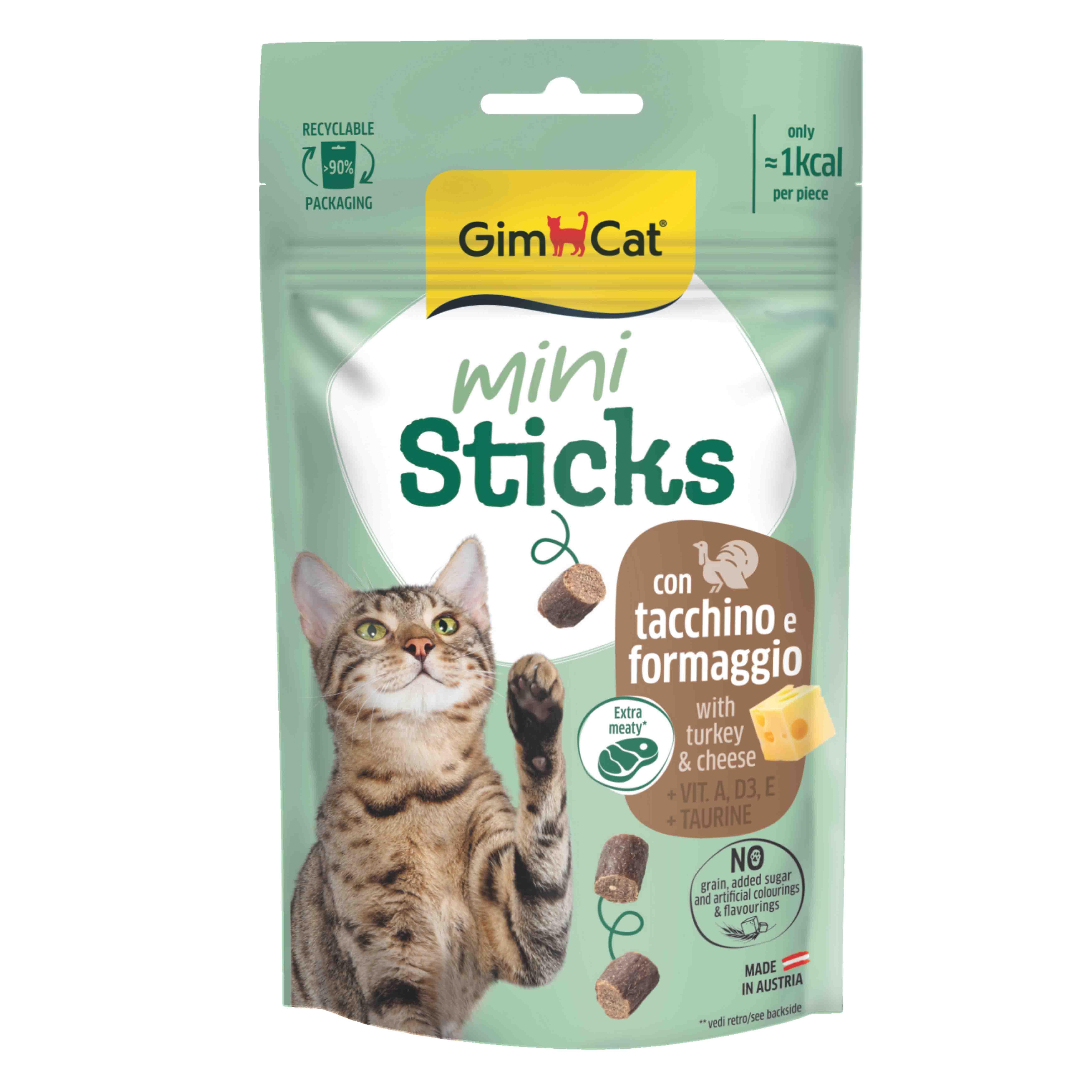 Gimcat Mini Sticks Hindili Peynirli Kedi Ödülü 50 gr