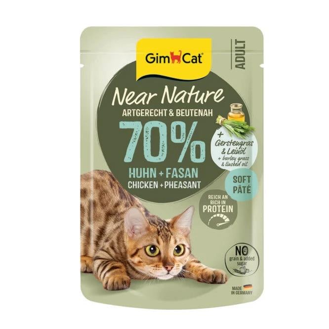 GimCat Near Nature Tavuklu Ve Sülün Etli Pate Konserve Kedi Maması 85 gr