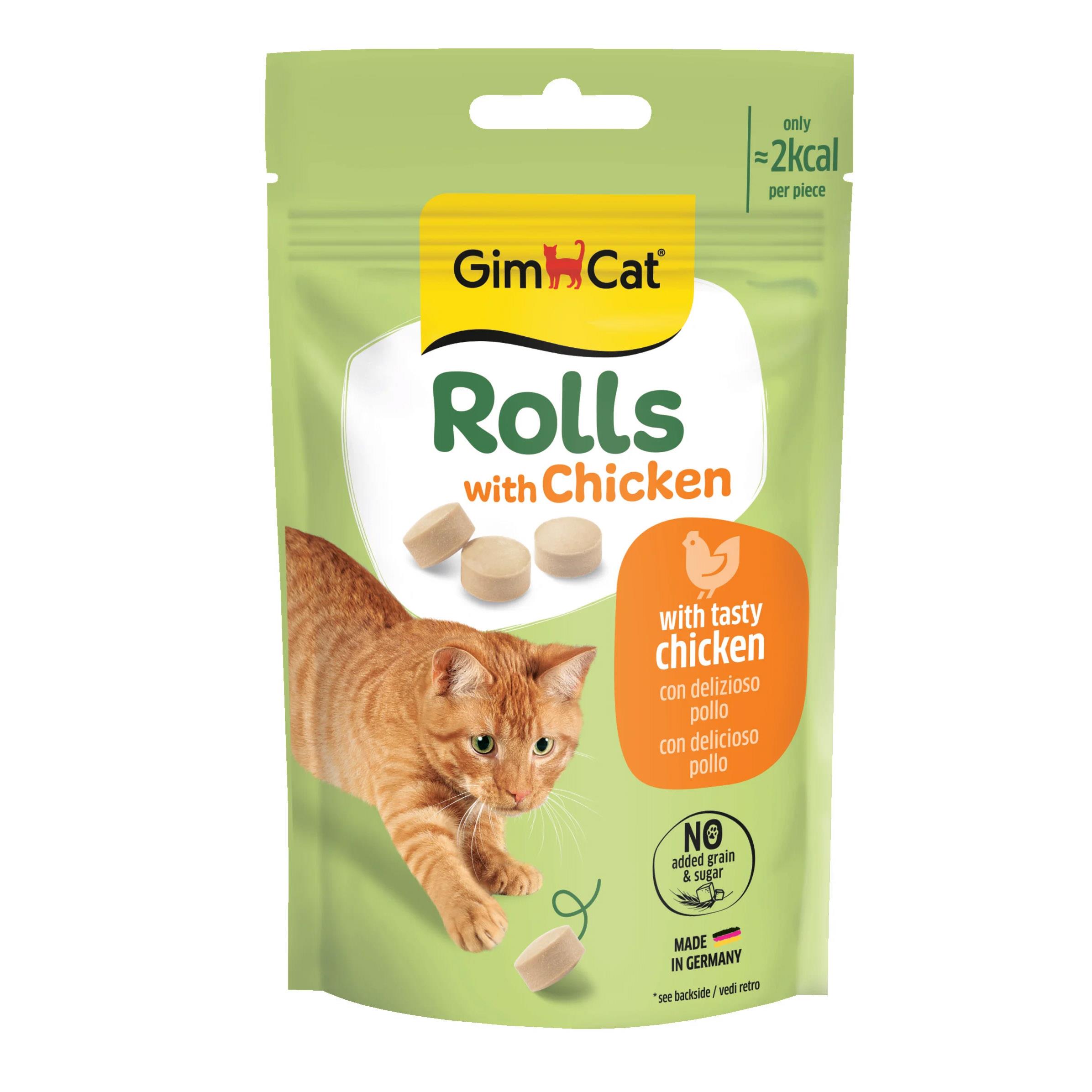 Gimcat Rolls Yuvarlak Tablet Tavuklu Kedi Ödülü 50 g