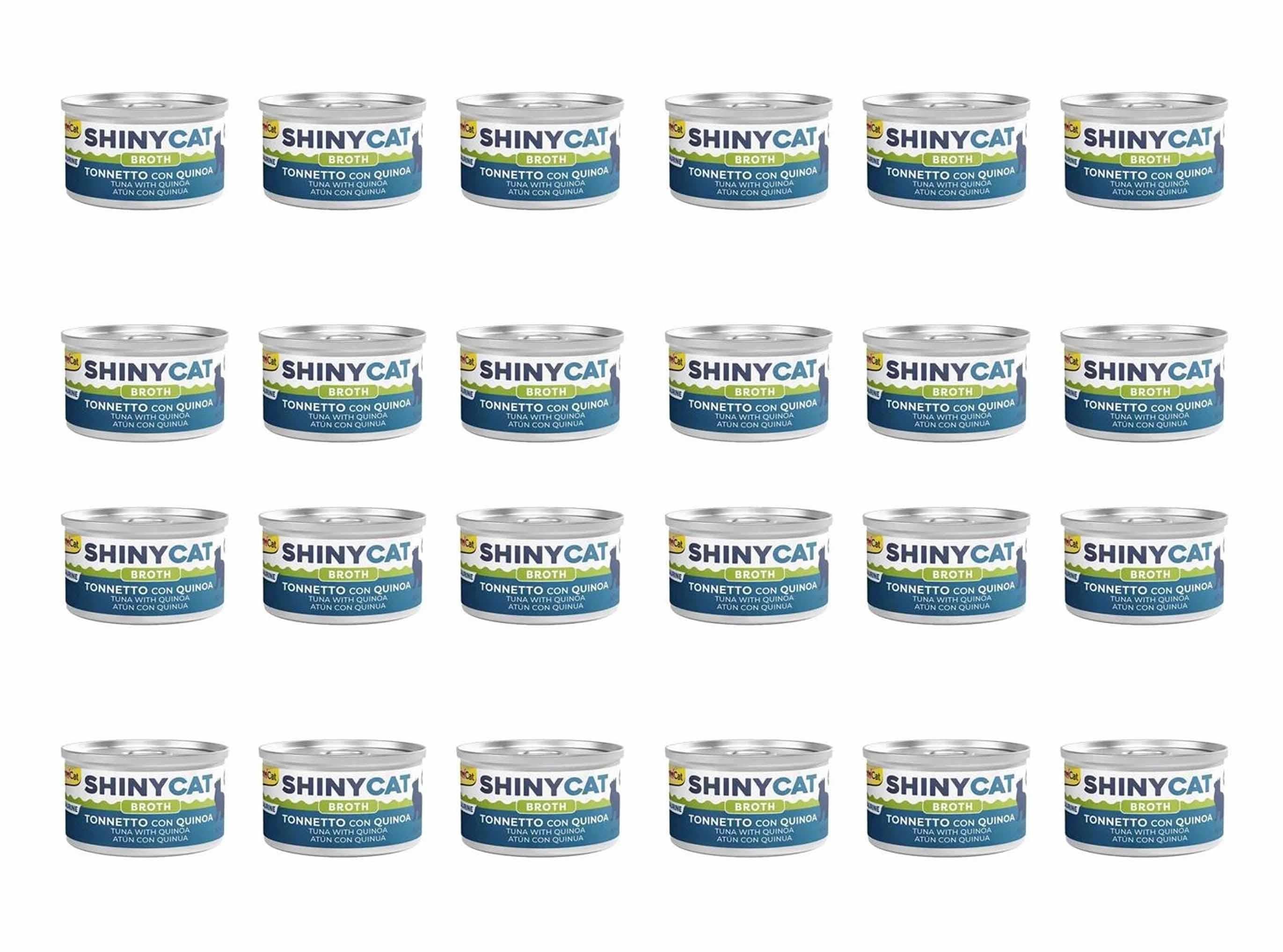GimCat Shinycat Broth Kinoalı Ton Balıklı Konserve Kedi Maması 70 Gr (24 Adet)