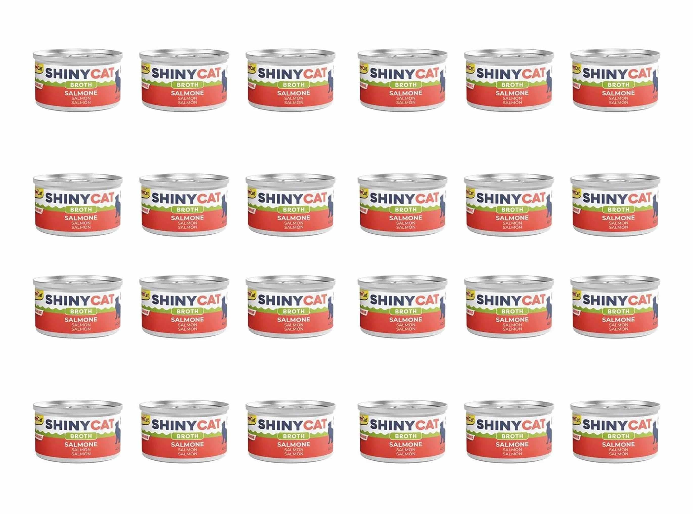 GimCat Shinycat Broth Somonlu Konserve Kedi Maması 70 Gr (24 Adet)