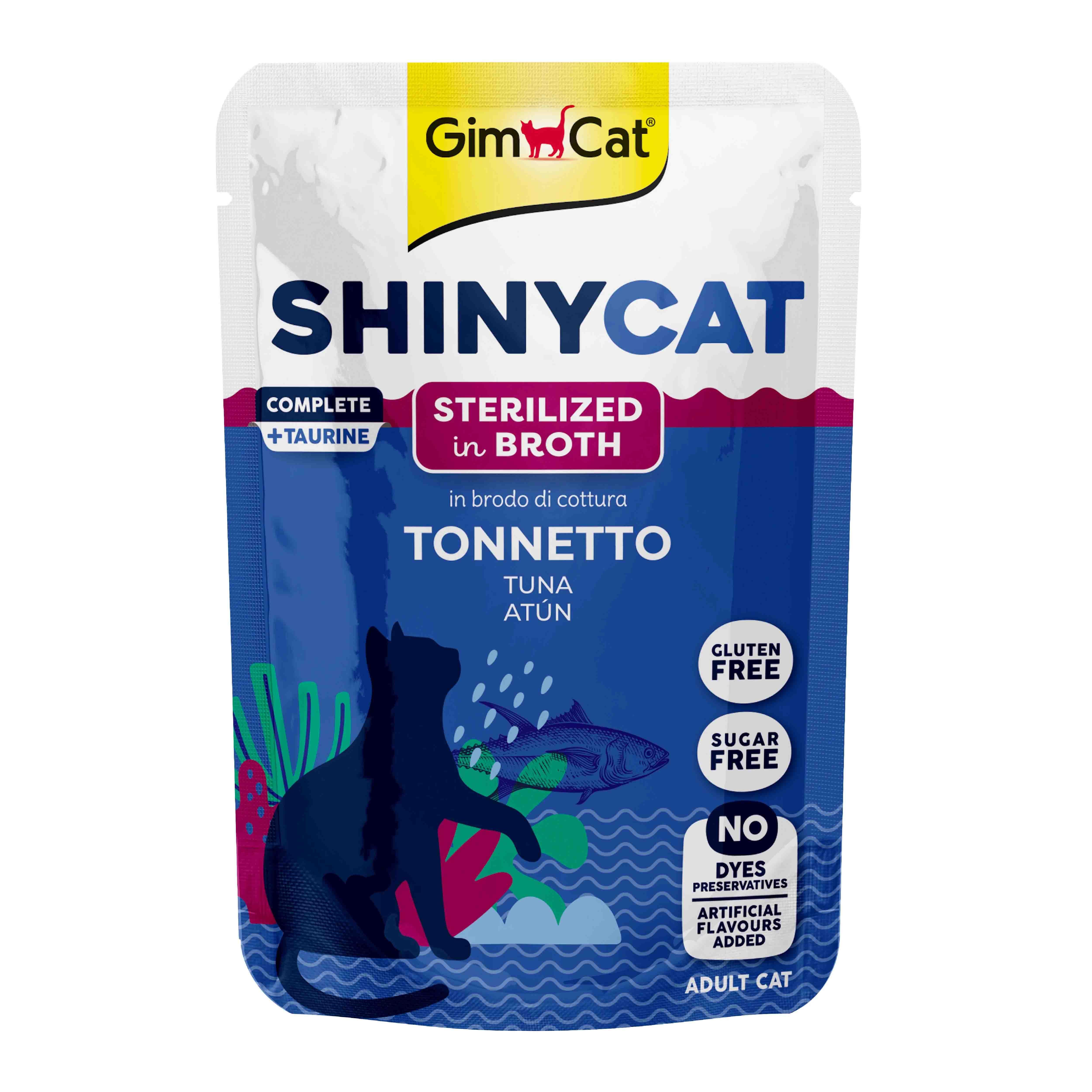 GimCat Shinycat Broth Sterilised Ton Balıklı Pouch Konserve Kedi Maması 70 Gr