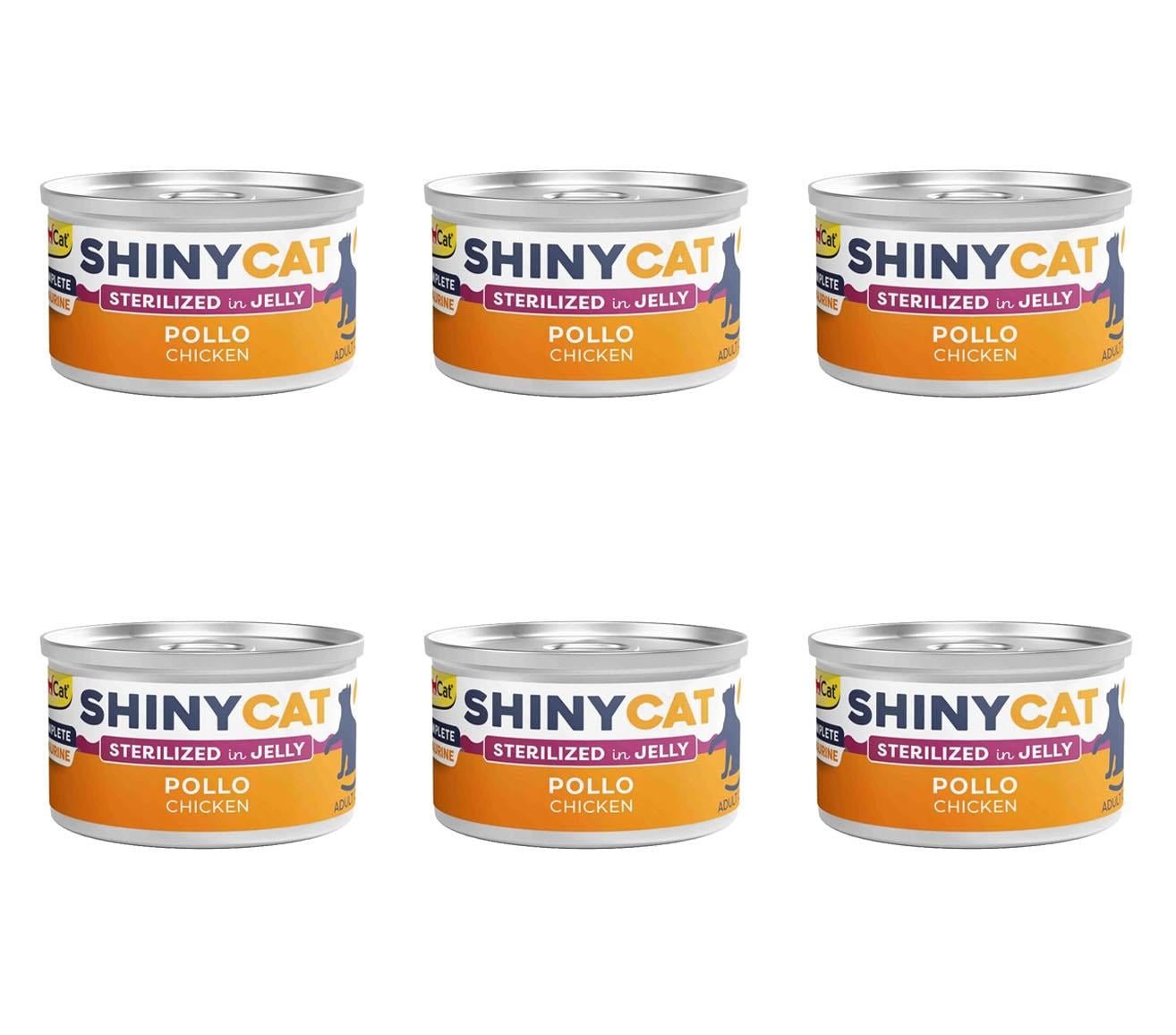 GimCat Shinycat Tavuklu Kısırlaştırılmış Konserve Kedi Maması 70 Gr (6 Adet)