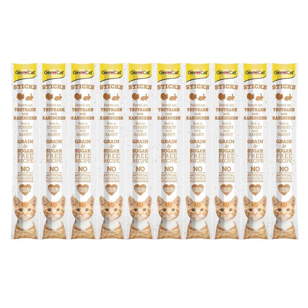 Gimcat Sticks Hindili Ve Tavşanlı Çubuk Kedi Ödülü 5 g (10 Adet)