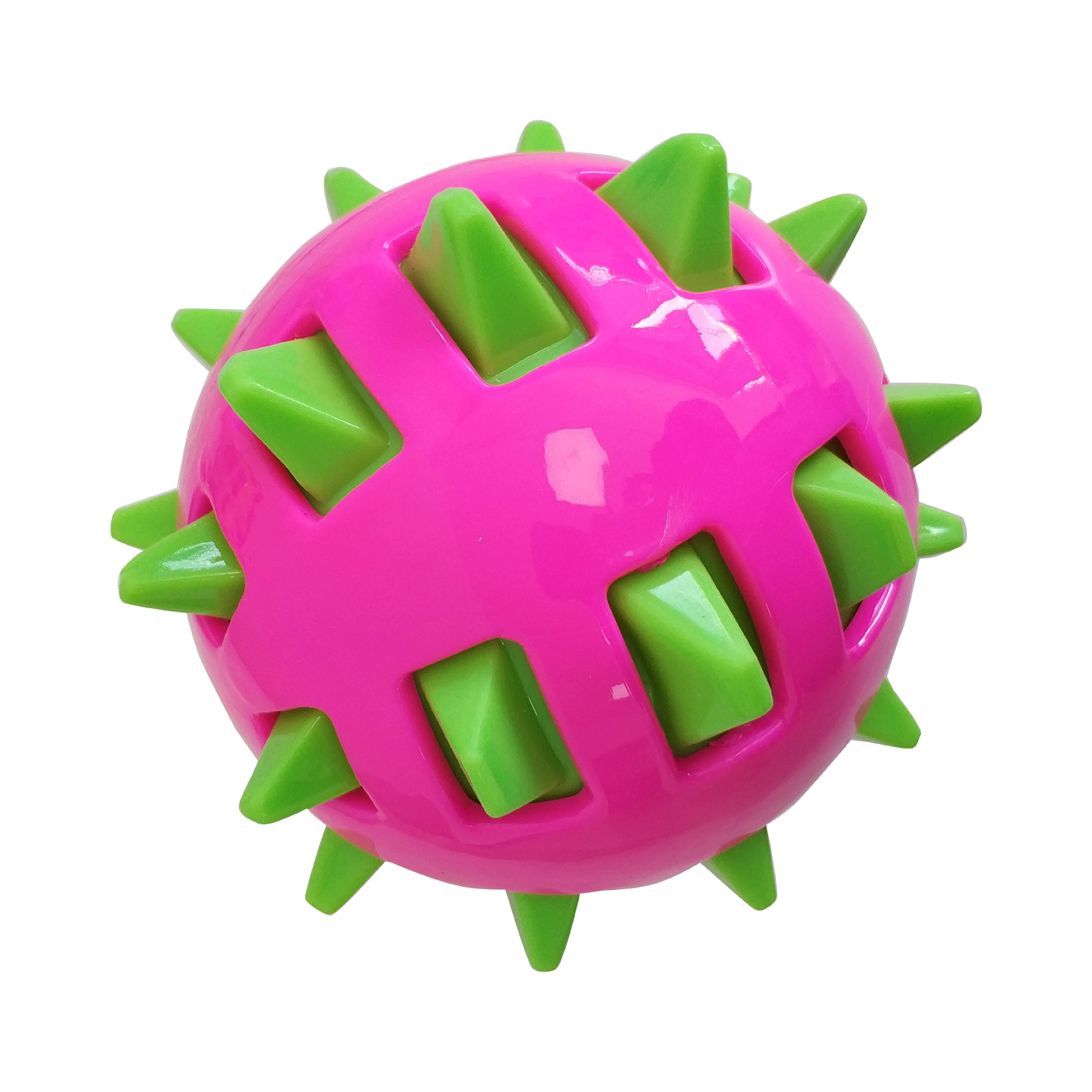 Gimdog Big Bang Bomb Yüzebilen Sesli Top Köpek Oyuncağı 12 Cm Pembe - Yeşil