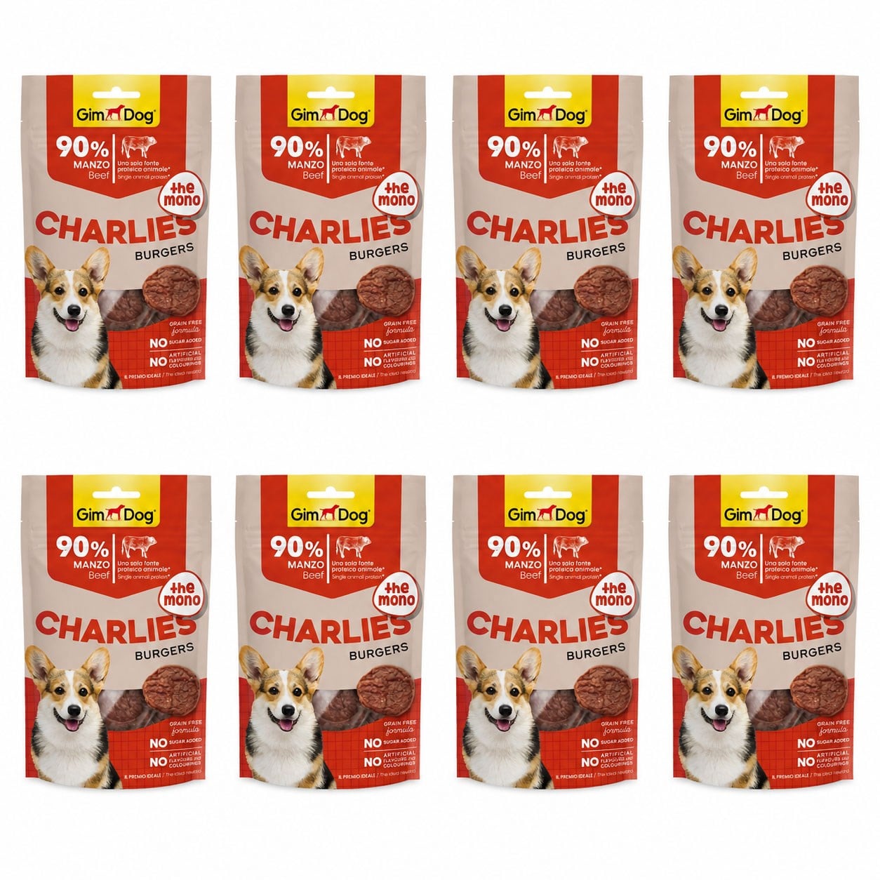Gimdog Charlies Burgers Dana Etli Köpek Ödülü 70 Gr (8 Adet)