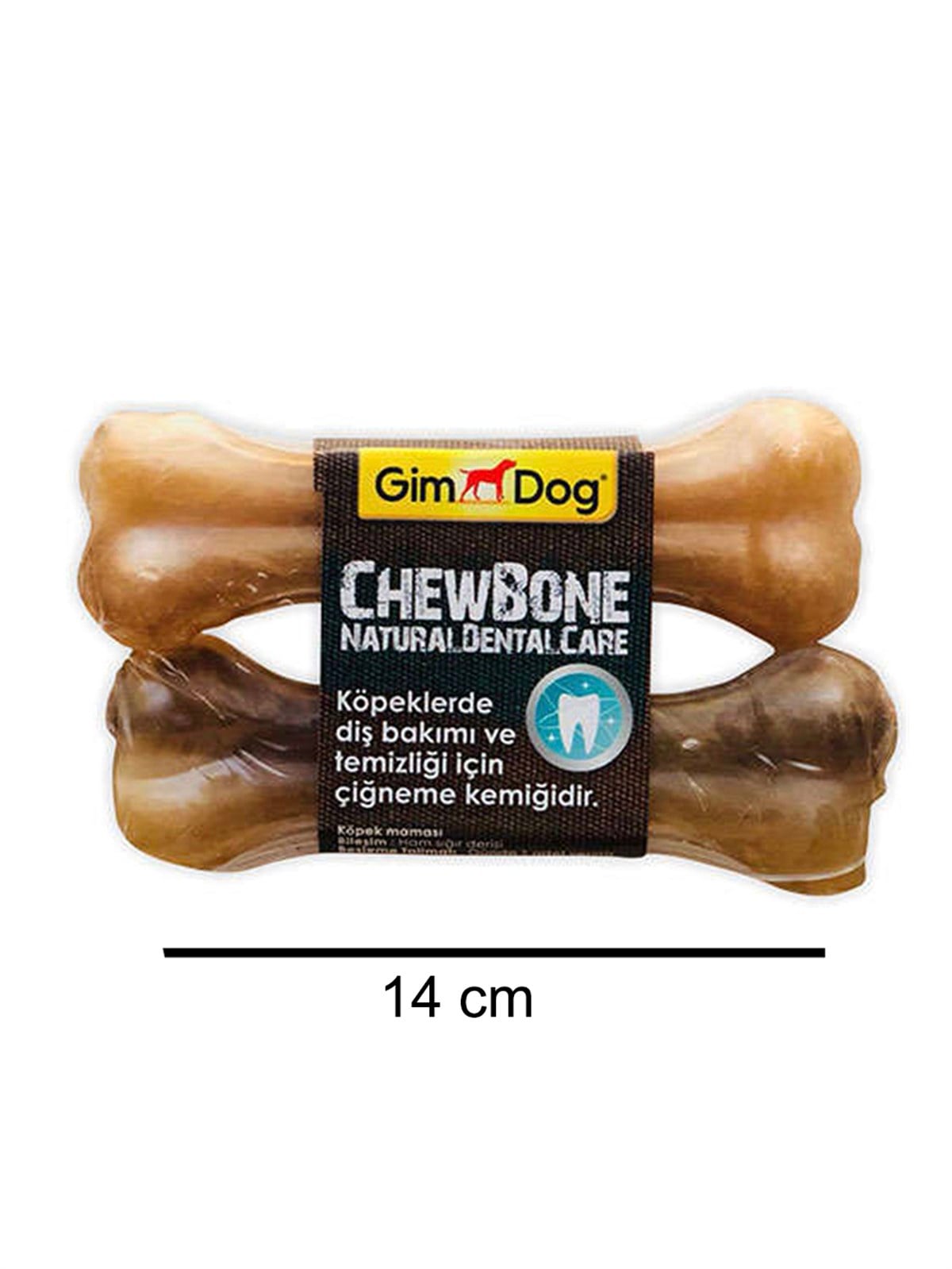 Gimdog Mordimi Press Naturel Kemik Köpek Ödülü (2li Paket) - 14 Cm