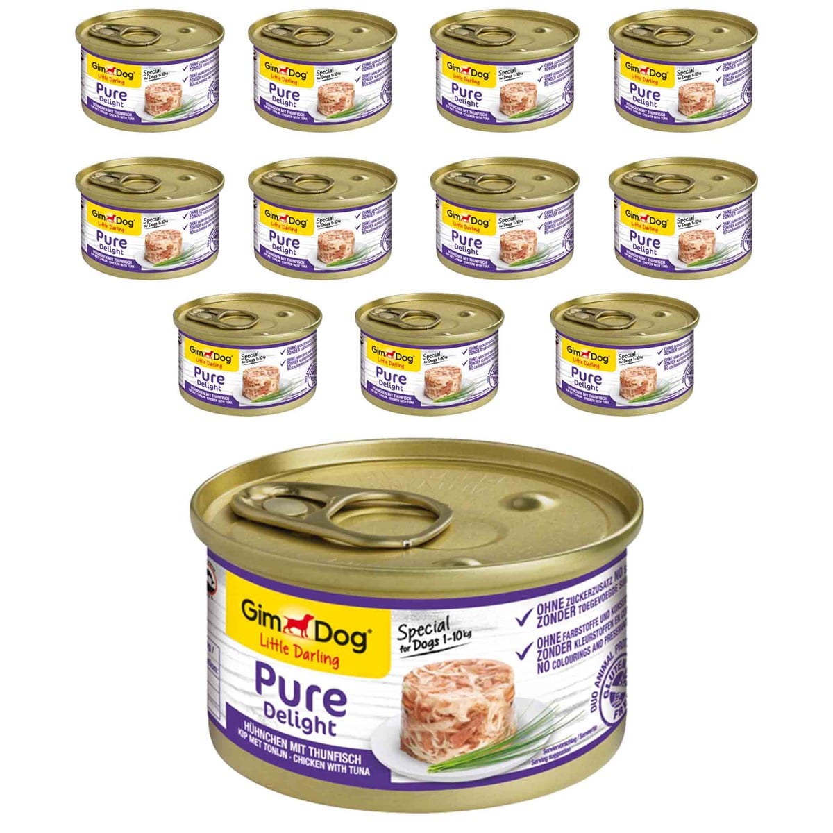 Gimdog Pure Delight Köpek Maması Tavuklu Ton Balıklı  85 g (12 Adet)
