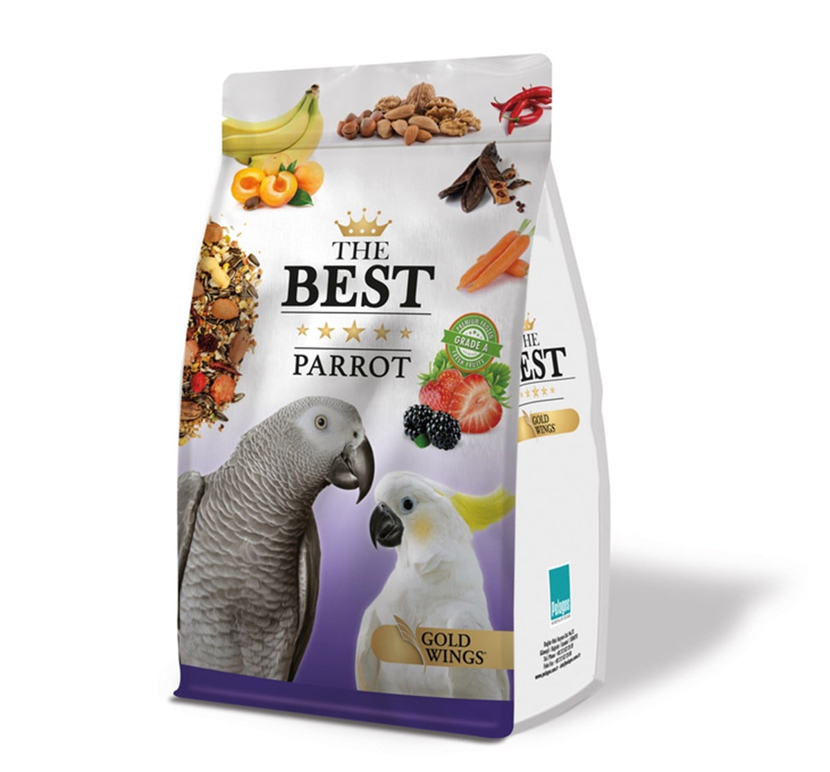 Gold Wings The Best Fındıklı ve Meyveli Papağan Yemi 1,25 kg