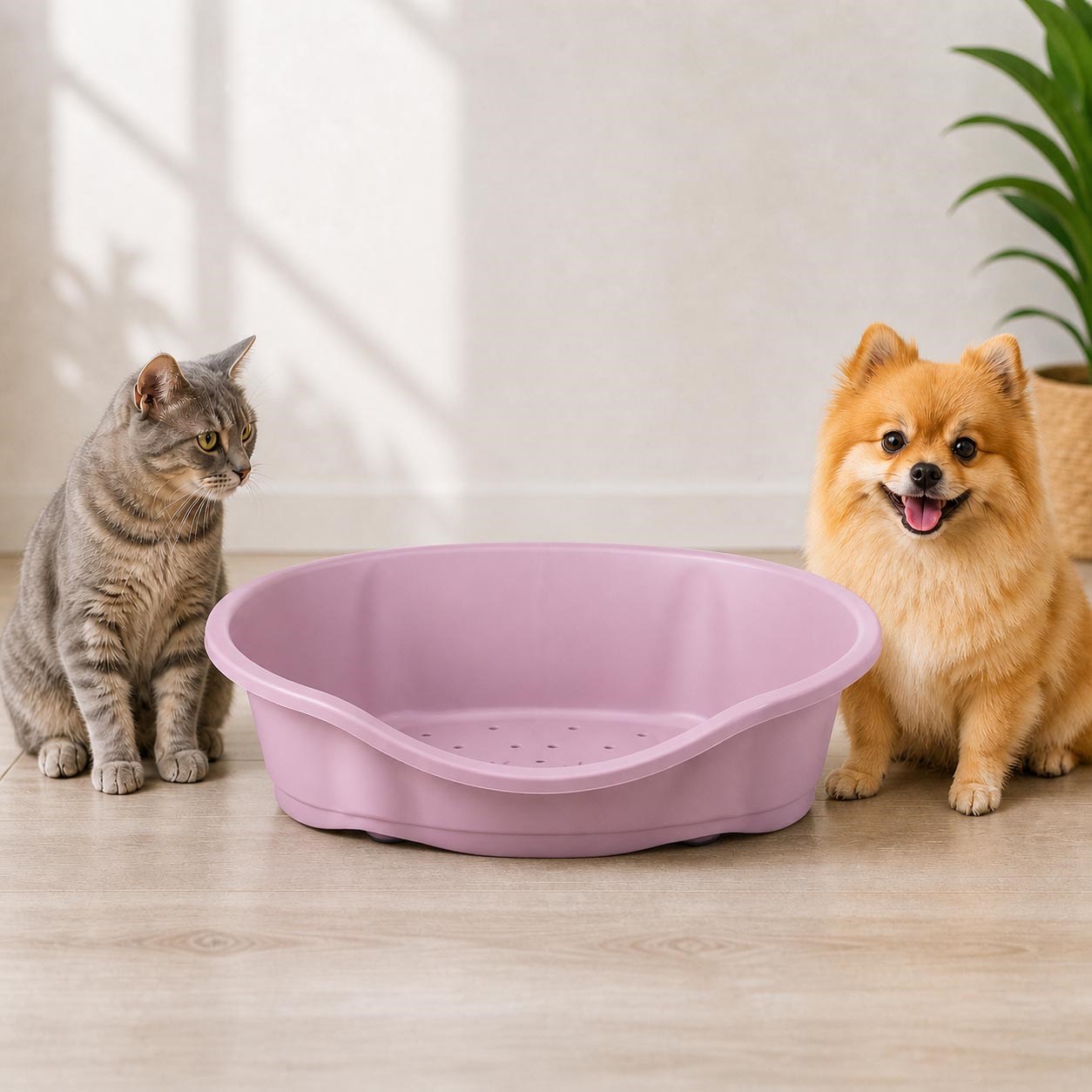 Imac Dido 65 Plastik Kedi ve Köpek Yatağı 65 cm (Pembe)