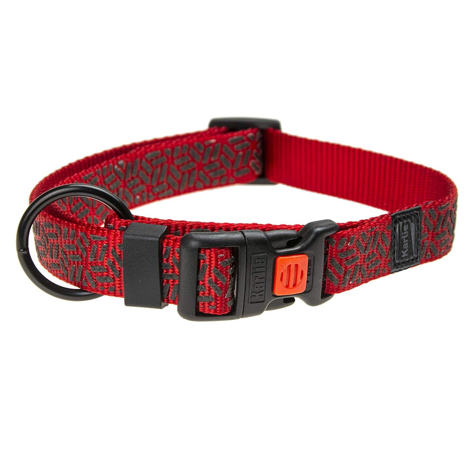 Karlie Art Sportiv Plus Kilitli Köpek Tasması Kırmızı (40 - 55 cm)